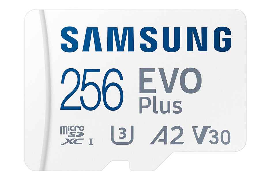 Samsung Evo Plus 256Gb Microsdxc Uhs-Iu3 160Mb/S Fullhd & 4Kuhd Memory Card With Adapter